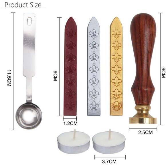 Wax Seal Stamp Kit, Classical Old-Fashioned Antique Wax Stamp Seal Kit Initial L - Picture 2 of 9